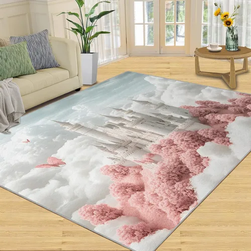 Vista 11 de Cyberpunk Rugs for Bedroom, Neon Head Area Rug, Neon Art Rugs for Living Room, Indoor Non-Slip Rug, Machine Washable Carpet for Front Entrance Floor