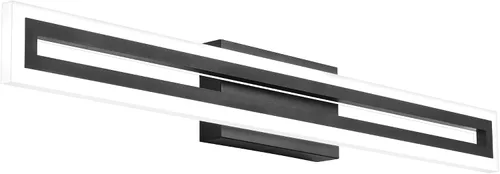 Vista 17 de SOLFART Luces de tocador de baño sobre espejo 14W 60 cm Luz de baño moderna negra 6000K ND