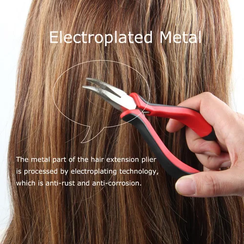 Vista 4 de Kit de herramientas de extensión de cabello, 3 piezas de microeslabones Remove Plier, Pulling Hooks, Micro Silicone Rings Bead Device for Micro