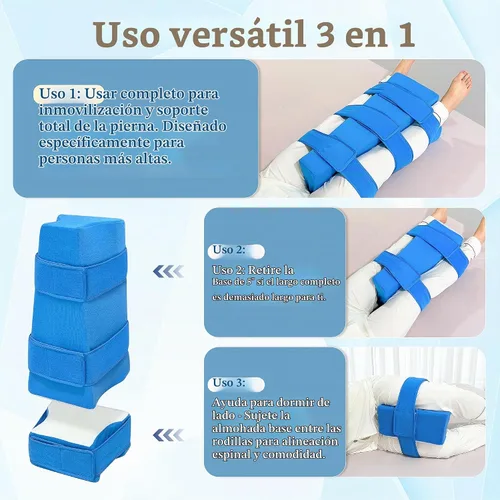 Vista 2 de Almohada de abducción de cadera – Kit de reemplazo de cadera para recuperación después de la cirugía Almohada abductora de caderas 2 en 1