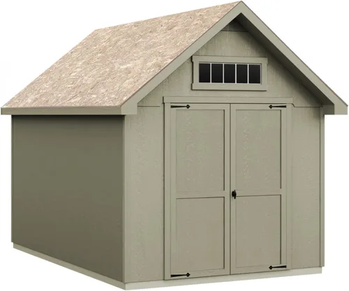Vista 4 de Handy Home Products Trident - Cobertizo de almacenamiento de madera de 8 x 12 pulgadas, no incluye kit de piso, pintura o tejas para techos