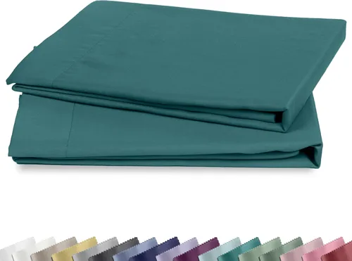 Vista 17 de California Design Den Juego de 2 fundas de almohada estándar tamaño Queen - 100% algodón, juego de 2 fundas de satén suave, se adapta a almohadas