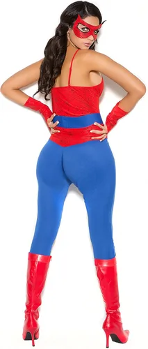 Vista 2 de Hotspot Disfraz de superhéroe de araña sexy para Halloween, juego de rol, disfraz de cosplay