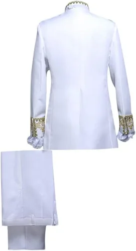 Vista 5 de Mens Prince Charming Costume Royal Tuxedo Luxury Dress Blazer Pants