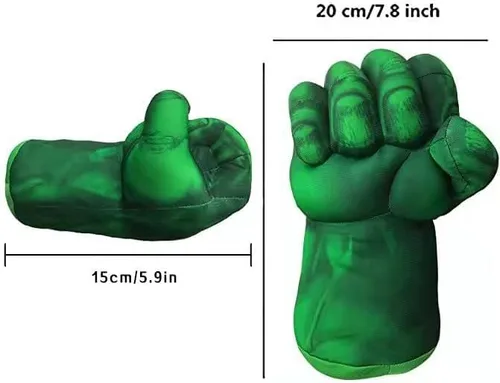 Vista 3 de andylu Guantes de manos de superhéroe, peluche suave de héroe de boxeo para niños, accesorios de disfraz de superhéroe de felpa para manos