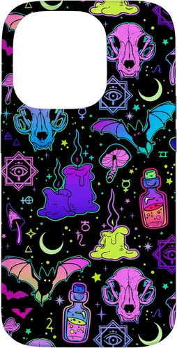 Vista 17 de Funda de brujería mágica para iPhone 16 con diseño gótico pastel de Halloween