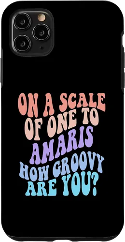 Vista 11 de iPhone 14 AMARIS Cute Retro Girls Groovy AMARIS Personalized Name Case