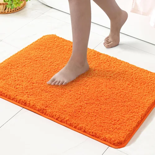 Vista 7 de MIULEE Alfombras de baño negras, suaves y pequeñas, absorbentes, antideslizantes, de secado rápido, esponjosas, para baño, bañera y duchas, lavables