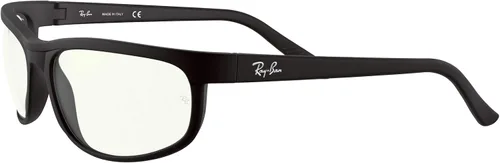 Vista 2 de Ray-Ban RB2027 Predator 2 - Lentes rectangulares para hombre color negro matefiltro de luz azul transparente 2441in Filtro de luz azul claro y negro