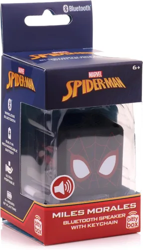 Vista 6 de Bitty Boomers Marvel: Miles Morales - Bitty Box Llavero Altavoz Bluetooth de 1.3 pulgadas