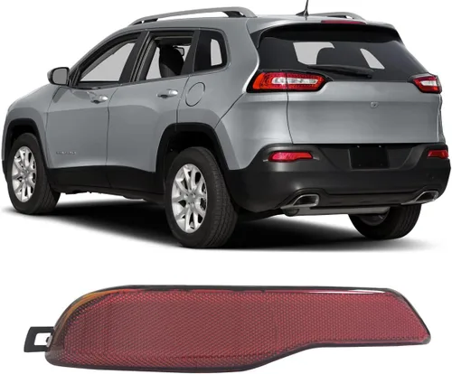 Vista 10 de Par de reflectores de parachoques trasero compatibles con Jeep Cherokee 2014 2015 2016 2017 2018 Accesorios 68105145AC,68105145AC