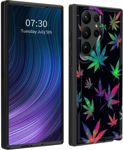 Vista 26 de Funda para Galaxy S23 5G, híbrida de doble capa (tapa a prueba de polvo integrada) (soporte magnético para automóvil) a prueba de golpes, protección