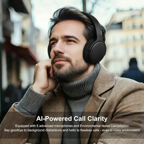 Vista 5 de Srhythm NiceComfort 35 (2.ª generación) Auriculares con cancelación de ruido 4 altavoces 40 kHz HD Sound,140 Hours' Ultra-long Playtime for