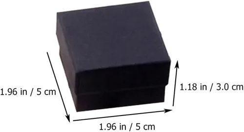 Vista 3 de EXCEART Cajas de regalo negras, 144 unidades, collar de estraza negra, aretes, caja de cartón para joyería, caja de regalo de cartón, caja de regalo