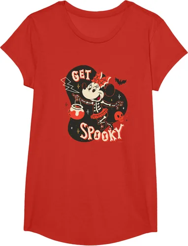 Vista 55 de Disney Disfraz de esqueleto de Minnie Mouse para Halloween, camiseta espeluznante Negro