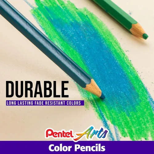Vista 5 de Pentel Arts - Lápices de colores, colores surtidos, paquete de 36 (CB8-36)