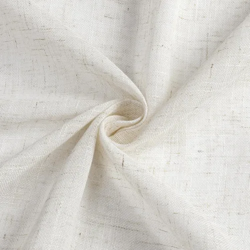 Vista 6 de WEST LAKE cortinas de lino natural con pinzas plegadas de 63 pulgadas de largo, 2 paneles, cortinas de estilo rústico para sala de estar