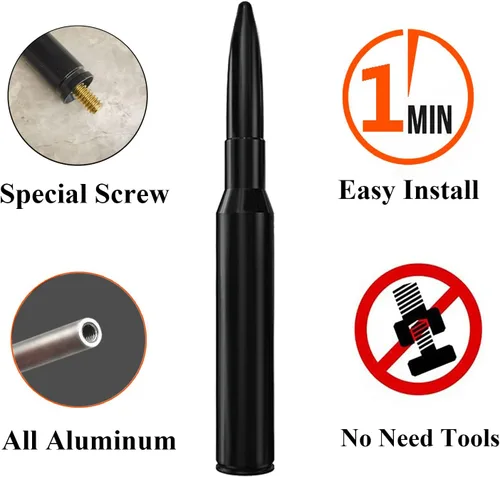 Vista 2 de Antena corta de aluminio de 4 pulgadas para Ford Ranger (1993-2012)