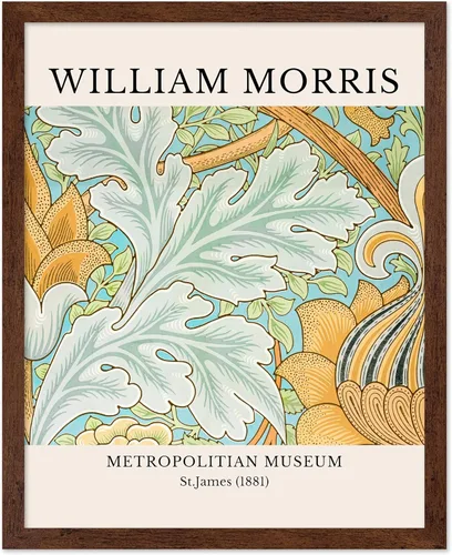 Vista 34 de Poster Master Impresión Vintage del Ladrón de Fresas - Póster Retro de William Morris - Arte de Patrón Floral - Regalo para Hombres y Mujeres