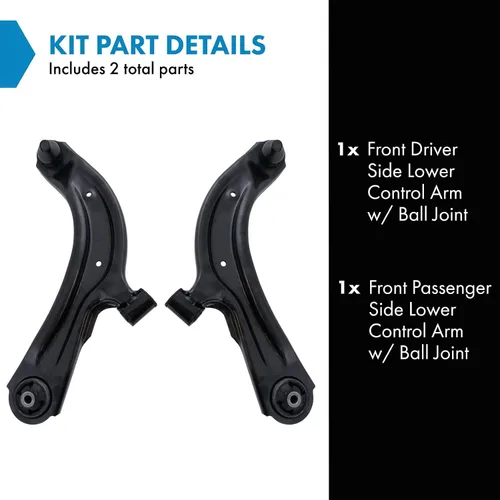 Vista 323 de Conjunto de Brazo de Control Inferior Delantero y Junta Esférica TRQ para Lado del Conductor y del Pasajero 2 Piezas Compatible con Ford Mustang GT