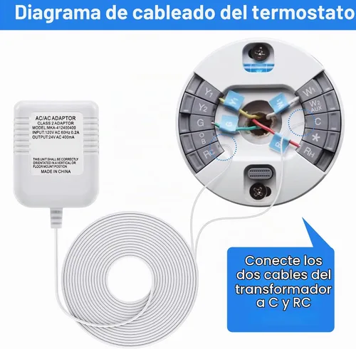 Vista 8 de Dreyoo Transformador de timbre, adaptador de cable C de 24 V compatible