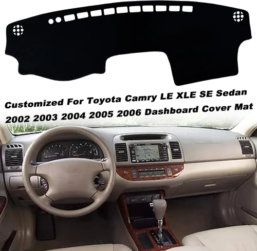 Vista 3 de Alfombrilla para Salpicadero Cubierta Interior Protector de Tablero Compatible con Toyota Camry LE XLE SE Sedán 2002 2003 2004 2005 2006 Alfombrilla