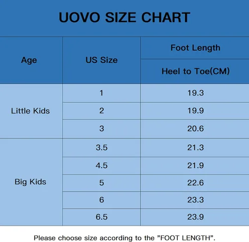 Vista 6 de UOVO Boys Shoes Boys Sneakers Boys Hiking Tennis Running Shoes Kids Waterproof Athletic Outdoor Sneakers Non-Slip Comfortable(LittleBig Boys)