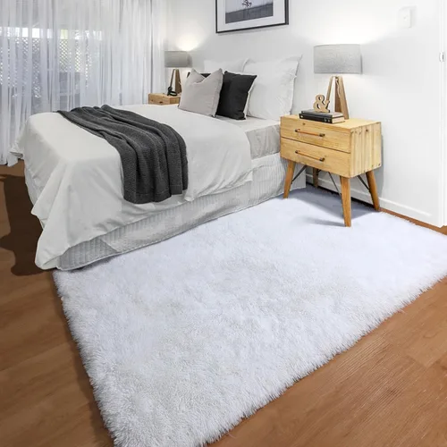 Vista 25 de ONASAR - Alfombra de pasillo negra de 2 x 6 pies, esponjosa, lavable, ultrasuave, afelpada, peluda, tapete para bebés, dormitorio de niños, armario
