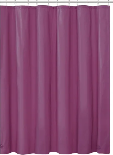 Vista 6 de Dependable Industries inc. Essentials Cortina de ducha magnetizada para baño con ojales de metal impermeable (beige)