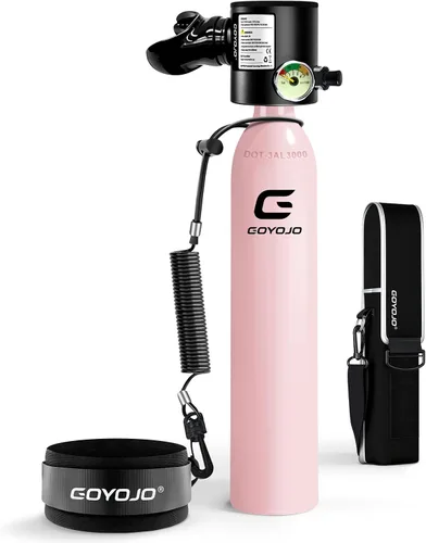 Vista 13 de GOYOJO Mini tanque de buceo de 1L con máscara – Tanque de aire de buceo portátil certificado DOT, presión máxima de 3000 PSI, botella pony
