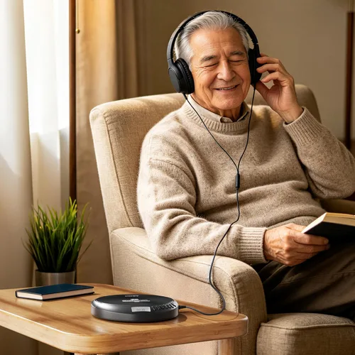 Vista 2 de Coby Reproductor de CD Bluetooth portátil con radio FM y auriculares, disco recargable anti-salto con reproducción de MP3, entrada AUX, súper bajo