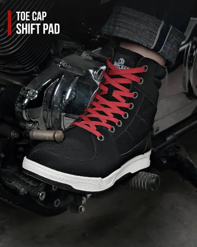 Vista 6 de Zapatos para motociclismo Road Street Motocross. Botas de protección para hombres, zapatos para deportes, transpirables y casuales.