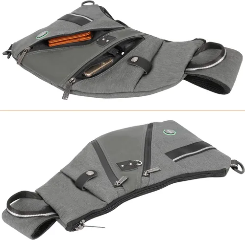 Vista 5 de Bolso bandolera de nailon para hombre y mujer