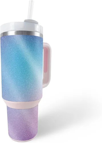 Vista 19 de MightySkins - Vaso con purpurina brillante compatible con Stanley The Quencher H2.0 FlowState de 40 onzas, parte trasera de cascabel, acabado