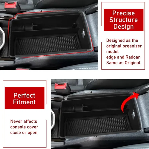 Vista 8 de TTCR-II Compatible con el organizador de consola central Volkswagen Tiguan 2025-2026, para consola VW Tiguan 2025 2026, bandeja organizadora