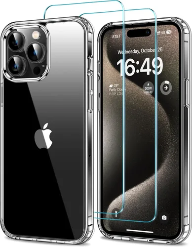 Vista 37 de HOOMIL Funda para iPhone 11 con 2 protectores de pantalla de vidrio templado, no amarillea, protección contra caídas, arañazos, transparente, parte