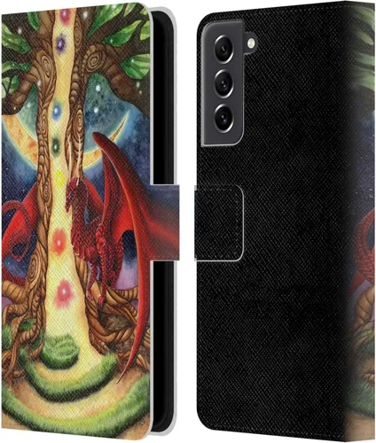 Vista 23 de Head Case Designs Officially Licensed Carla Morrow Galactic Entrancement Dragons Leather Wallet Case Compatible with Samsung Galaxy A07 4G