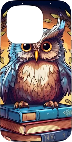 Vista 14 de Funda para bibliotecario para iPhone 16 Owl Book Lover