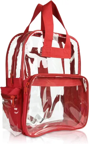 Vista 22 de DALIX Bolsas de mochila transparentes de plástico liso dorado