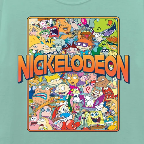Vista 2 de Nickelodeon Camisa clásica Rewind para hombre - Rugrats, Ren & Stimpy y Hey Arnold Tie Dye