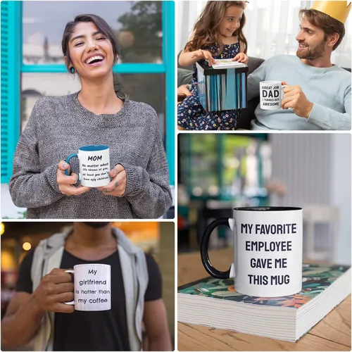 Vista 2 de Tazas personalizadas con palabras, tazas personalizadas con texto, taza de café con mensaje, crea tu propia taza, diseña tu propia taza de café