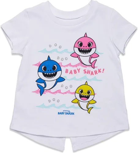 Vista 2 de Pinkfong Conjunto de camiseta y pantalones cortos para niñas de Baby Shark