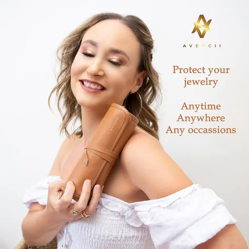 Vista 8 de Organizador de joyas de viaje para mujer organizador de maquillaje con bolsa de maquillaje organizador de aretes soporte de collar soporte de anillo