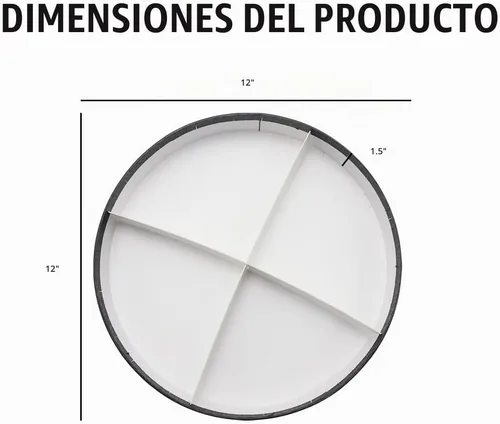 Vista 2 de WENPACK Caja de regalo de 12.5" de cartón en forma redonda con flores de papel maché para charcutería, embalaje para fresas y dulces con tapa Negro