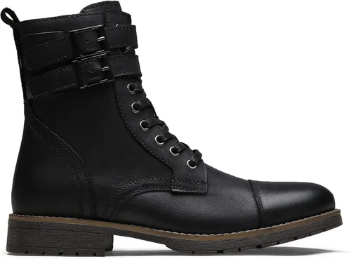 Vista 3 de Vostey Botas para hombre, botas casuales de motocicleta para hombre, botas chukka impermeables para hombre