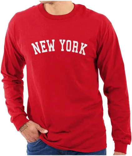 Vista 7 de Nueva York Simple Traditional Classic Camiseta de manga larga para hombre y mujer