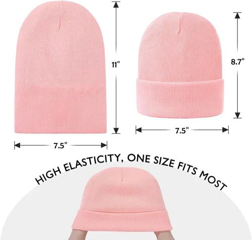 Vista 5 de Century Star Gorros de punto con forro de satén para mujer, con forro de seda, gorro de invierno con puños, para esquiar