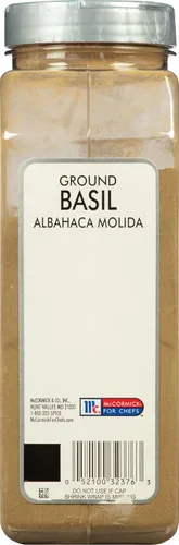Vista 9 de McCormick Culinary Albahaca molida, 12 onzas, un recipiente de 12 onzas de polvo de hoja de albahaca para mejorar el sabor de salsas a base