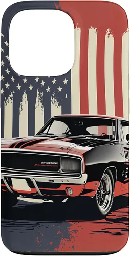 Vista 10 de Funda para iPhone 16, estilo vintage, con bandera de Estados Unidos, para hombre