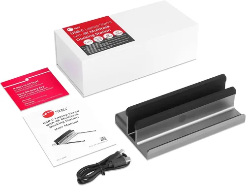 Vista 9 de SIIG Estación de acoplamiento universal USB-C para laptop, HDMI 4K 60Hz, Gigabit Ethernet, USB-A 3.0 5Gbps, 100W PD, MacBook Air/Pro/Max, Windows